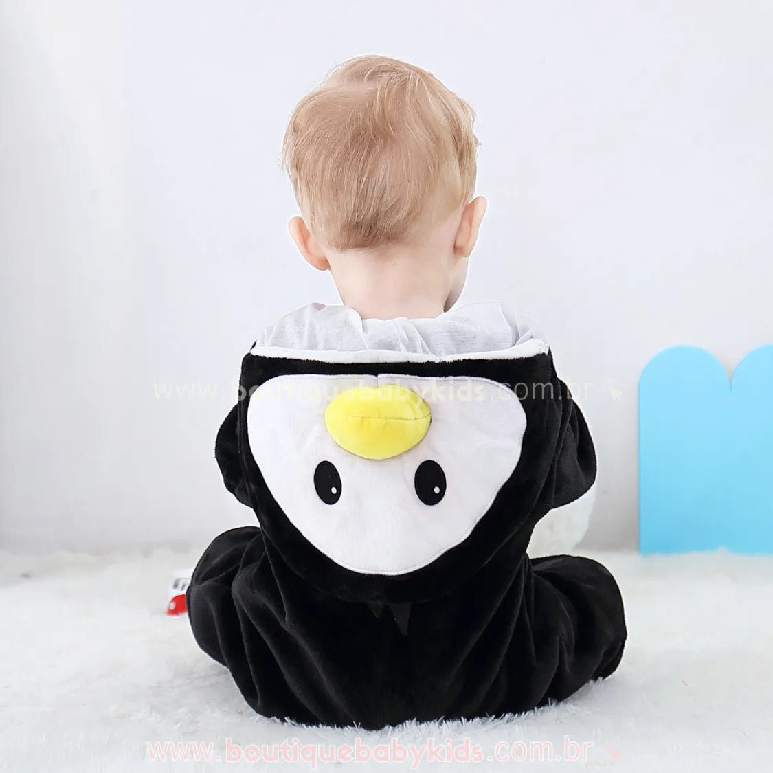 Macacão Bebê Fantasia de Bichinho Pinguim - Boutique Baby Kids