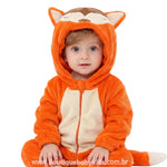 Macacão Bebê Bichinho Fantasia Raposa Laranja - Boutique Baby Kids