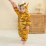 Macacão Bebê Inverno Bichinho Fantasia Tigre - Boutique Baby Kids