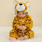 Macacão Bebê Inverno Bichinho Fantasia Tigre - Boutique Baby Kids