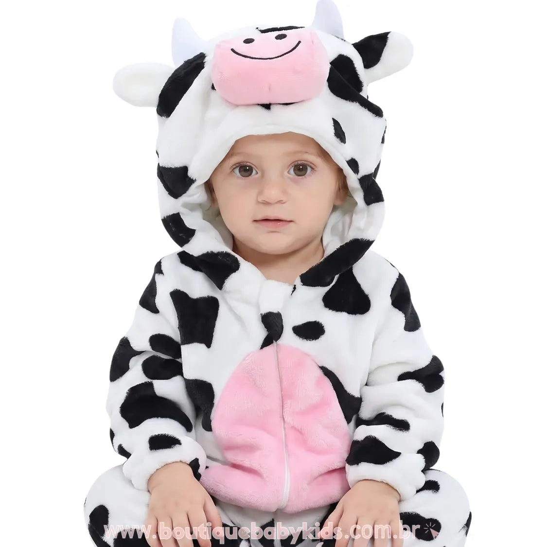 Macacão Bebê Fantasia Bichinho Vaquinha - Boutique Baby Kids