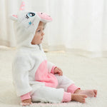 Macacão Bebê Soft Fantasia Bichinho Unicórnio Branco - Boutique Baby Kids
