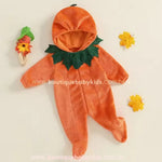 Macacão Bebê Temático Halloween Abóbora Doce com Capuz - Boutique Baby Kids