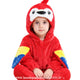 Macacão Bebê Temático Fantasia Arara Vermelha com Capuz - Boutique Baby Kids