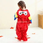 Macacão Bebê Temático Fantasia Arara Vermelha com Capuz - Boutique Baby Kids