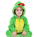 Macacão Bebê Fantasia de Bichinho Camaleão Verde Capuz 3D - Boutique Baby Kids