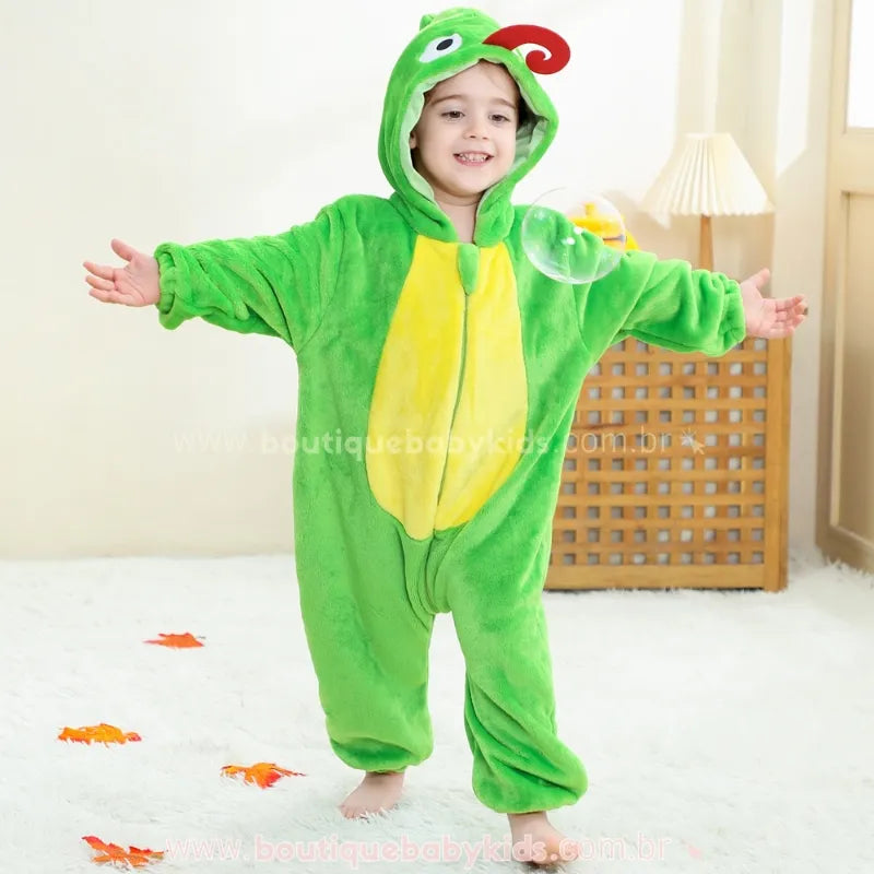 Macacão Bebê Temático Camaleão