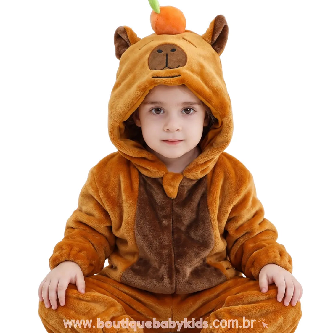 Macacão Bebê Fantasia Bichinho Capivara - Boutique Baby Kids