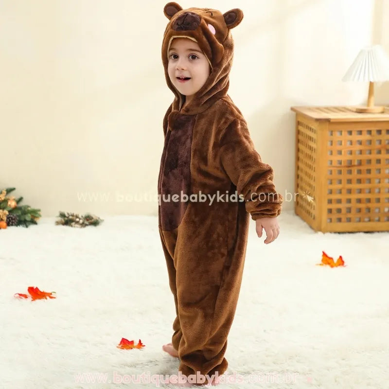 Macacão Bebê Temático Capivarinha