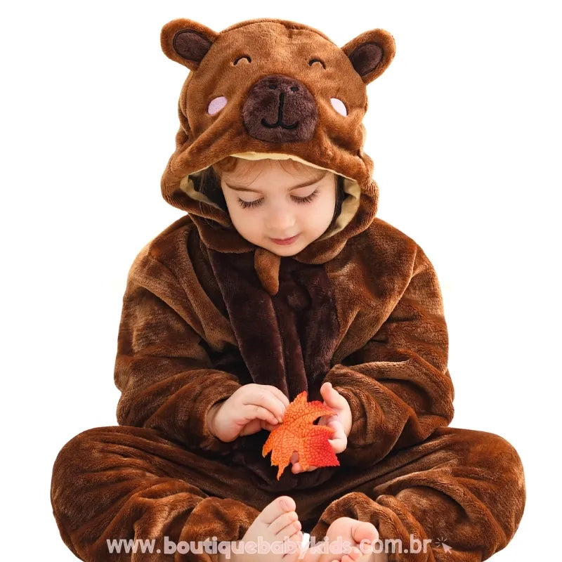 Macacão Bebê Temático Capivarinha