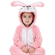 Macacão Bebê Temático Fantasia Coelhinha da Páscoa Rosa com Capuz Orehlinhas 3D - Boutique Baby Kids