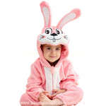 Macacão Bebê Temático Fantasia Coelhinha da Páscoa Rosa com Capuz Orehlinhas 3D - Boutique Baby Kids