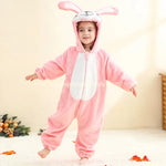 Macacão Bebê Temático Fantasia Coelhinha da Páscoa Rosa com Capuz Orehlinhas 3D - Boutique Baby Kids