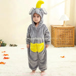 Macacão Bebê Temático Fantasia Elefante Dumbo com Capuz - Boutique Baby Kids