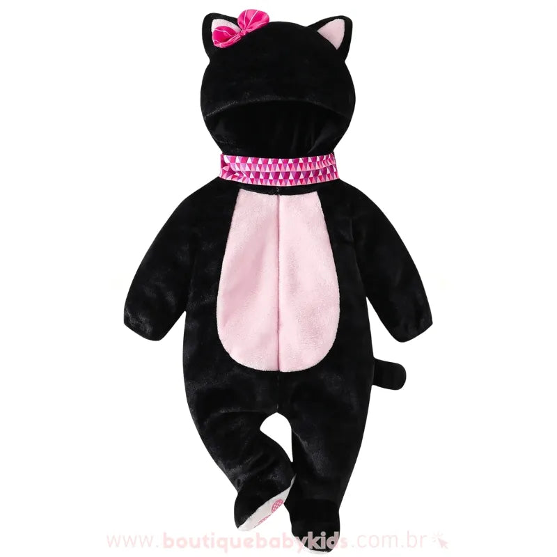 Macacão Bebê Temático Gatinha Charmosa