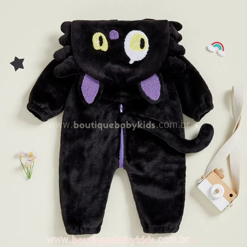 Macacão Bebê Temático Gatinho Travesso