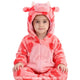 Macacão Bebê Temático Fantasia Girafa Cor-de-Rosa com Capuz 3D - Boutique Baby Kids