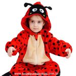 Macacão Bebê Temático Fantasia Joaninha da Sorte Capuz 3D - Boutique Baby Kids