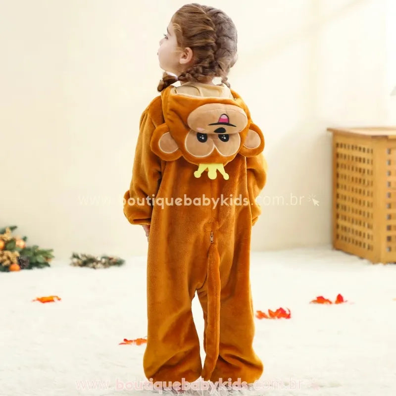 Macacão Bebê Temático Macaquinho Real