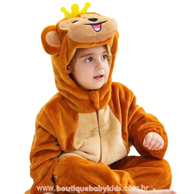 Macacão Bebê Temático Macaquinho Real