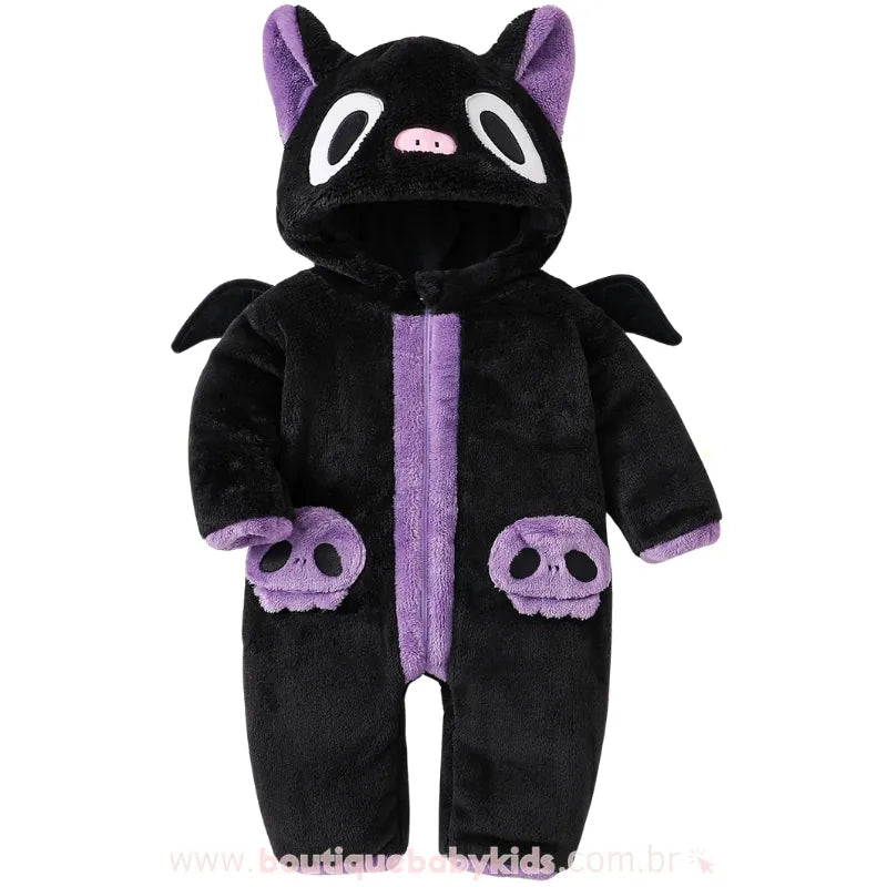 Macacão Bebê Temático Fantasia Morceguinho Nuit com Asinhas - Boutique Baby Kids