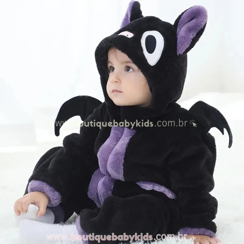 Macacão Bebê Temático Fantasia Morceguinho Nuit com Asinhas - Boutique Baby Kids
