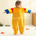 Macacão Bebê Fantasia Bichinho Papagaio Tropical Asas Coloridas com Capuz - Boutique Baby Kids
