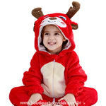 Macacão Bebê Fantasia de Natal Rena Vermelha - Boutique Baby Kids