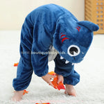 Macacão Bebê Temático Fantasia Tubarãozito dos Mares Azul - Boutique Baby Kids