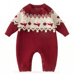 Macacão Bebê Tricot  de Natal Ursinhos Nevados - Boutique Baby Kids
