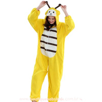 Macacão Feminino Temático Fantasia de Abelhinha com Capuz 3D - Boutique Baby Kids