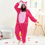 Macacão de Adulto Feminino Kigurumi Fantasia de Raposa Cor-De-Rosa - Boutique Baby Kids