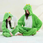 Macacão Infantil e Adulto Kigurumi Fantasia de Dinossauro Verde Claro - Boutique Baby Kids
