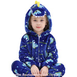 Macacão Infantil Kigurumi Fantasia Pequeno Dinossauro Azul - Boutique Baby Kids
