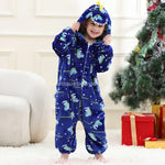 Macacão Infantil Kigurumi Fantasia Pequeno Dinossauro Azul - Boutique Baby Kids