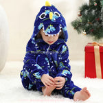 Macacão Infantil Kigurumi Fantasia Pequeno Dinossauro Azul - Boutique Baby Kids