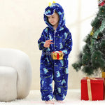 Macacão Infantil Kigurumi Fantasia Pequeno Dinossauro Azul - Boutique Baby Kids