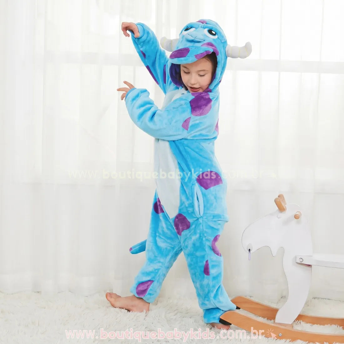 Macacão Infantil Fantasia Sullivan Monstros S.A - Boutique Baby Kids