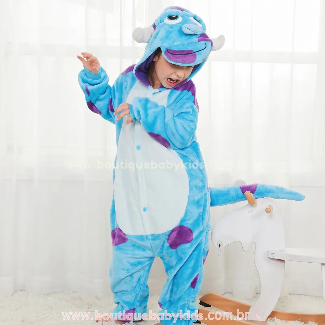 Macacão Infantil Fantasia Sullivan Monstros S.A - Boutique Baby Kids
