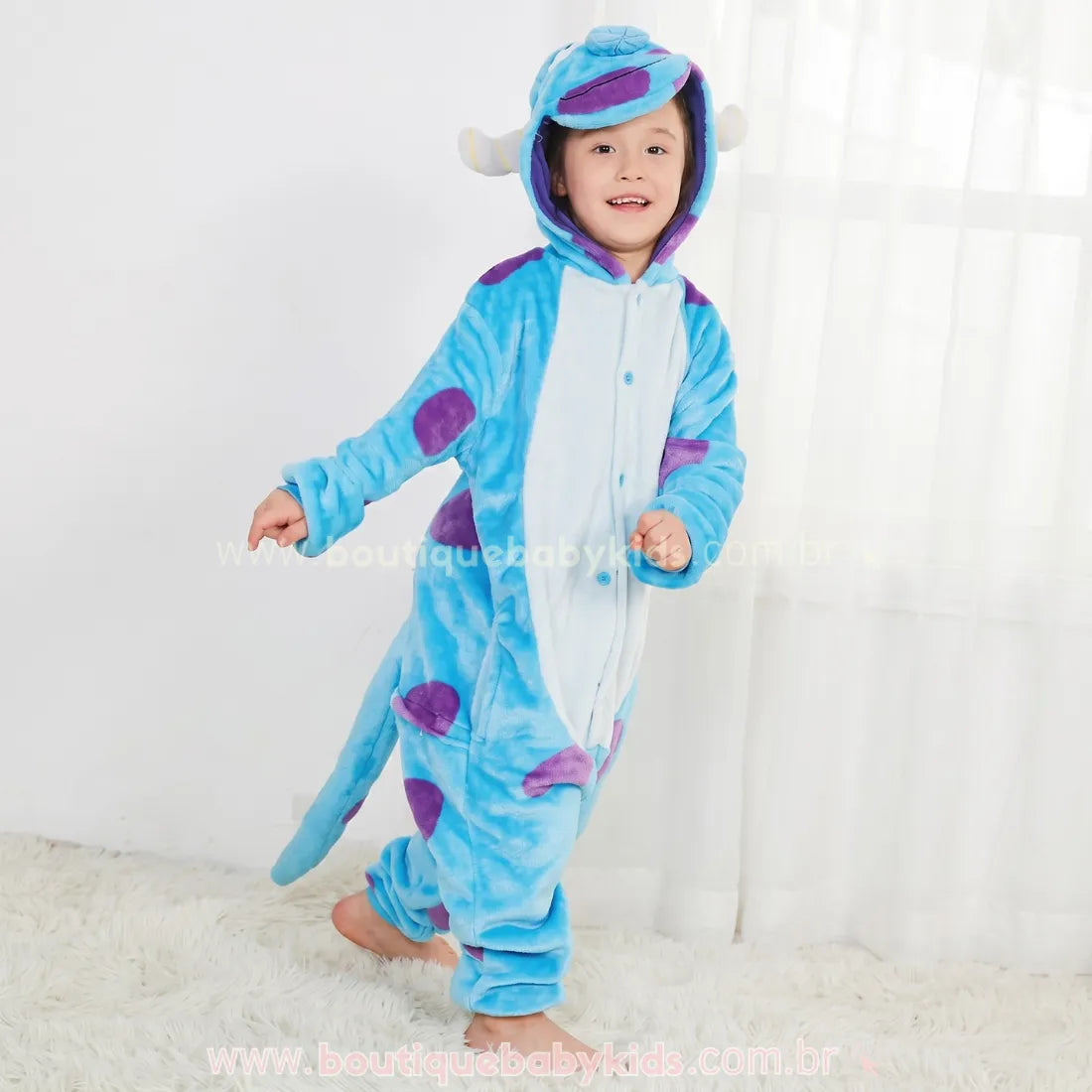 Macacão Infantil Fantasia Sullivan Monstros S.A - Boutique Baby Kids