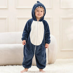 Macacão Infantil Kigurumi Fantasia de Tubarão Azul - Boutique Baby Kids