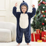 Macacão Infantil Kigurumi Fantasia de Tubarão Azul - Boutique Baby Kids