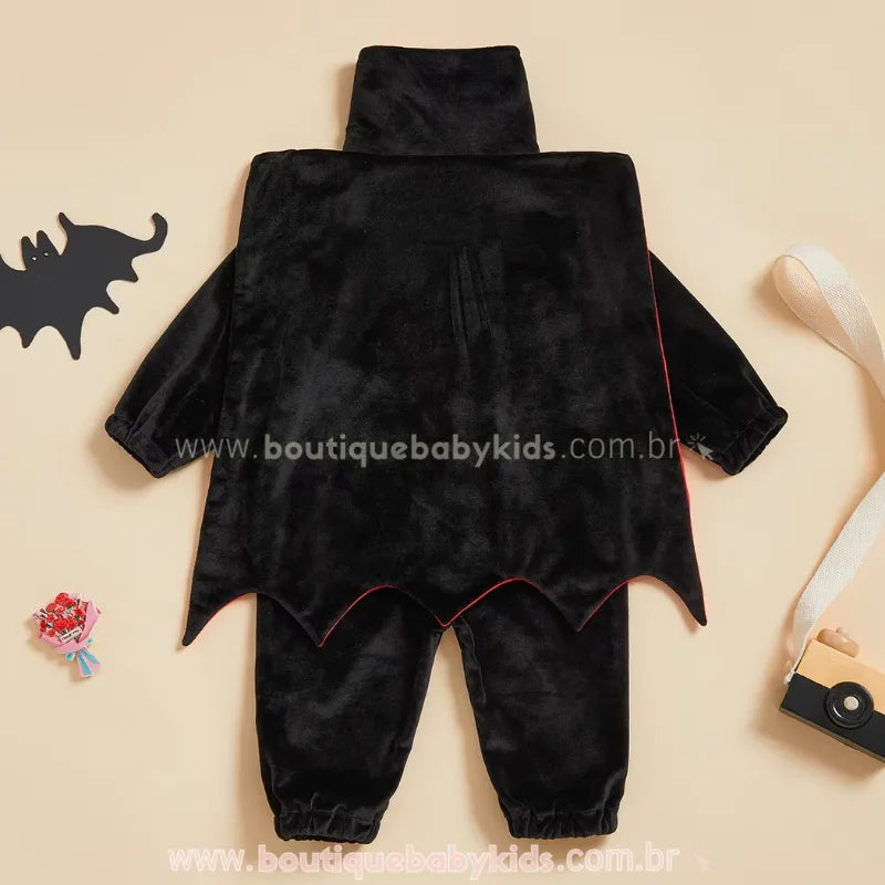 Macacão Infantil Fantasia Vampirinho Drácula