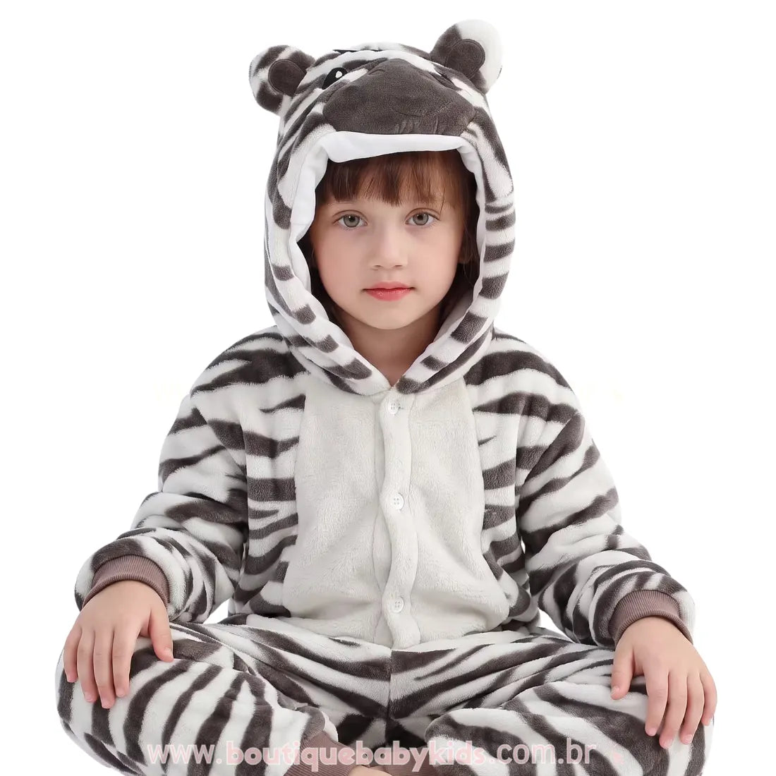Macacão Infantil Kigurumi Fantasia Zebrinha - Boutique Baby Kids