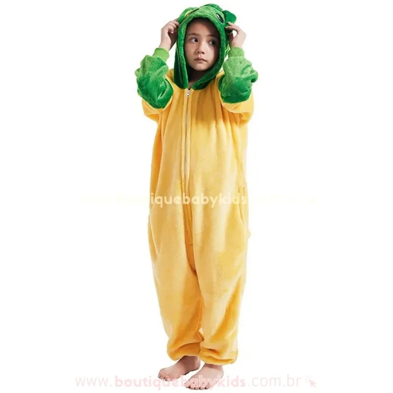 Macacão Infantil Kigurumi Temático Fantasia Baby Yoda Star Wars - Boutique Baby Kids