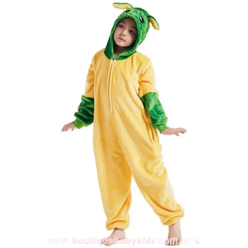 Macacão Infantil Kigurumi Temático Fantasia Baby Yoda Star Wars - Boutique Baby Kids