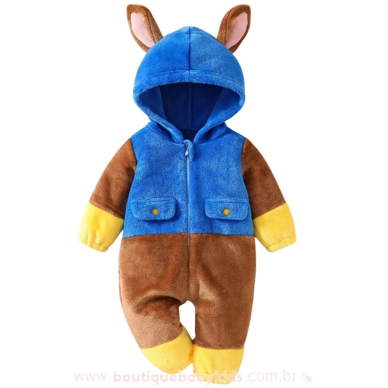 Macacão Infantil Fantasia Cachorrinho Chase Patrulha Canina - Boutique Baby Kids