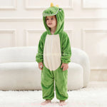 Macacão Infantil Kigurumi Fantasia Dinossauro Feroz Verde - Boutique Baby Kids