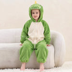 Macacão Infantil Kigurumi Fantasia Dinossauro Feroz Verde - Boutique Baby Kids