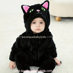 Macacão Infantil Fantasia Halloween Gatinho da Meia-Noite Preto - Boutique Baby Kids